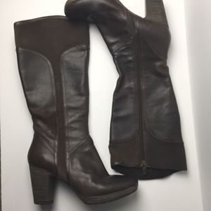 Timbeand leather and suede brown boots